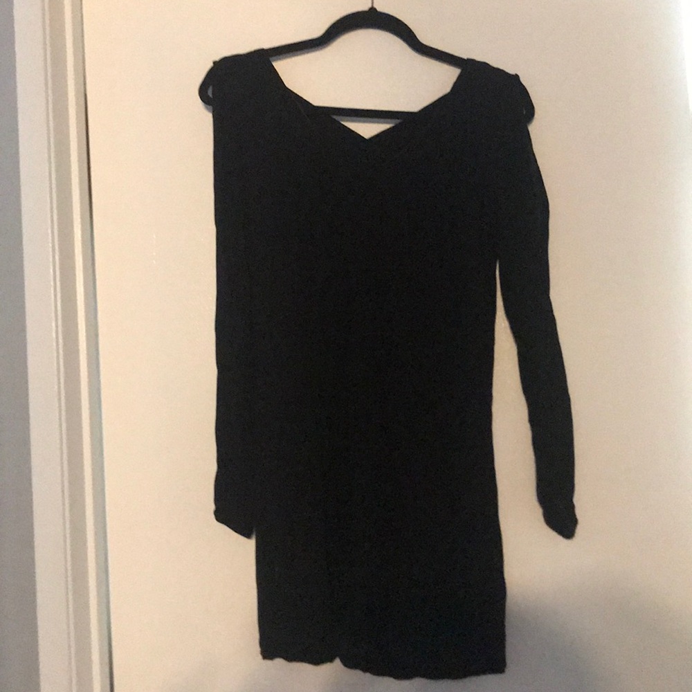 Little black dress. Backless.